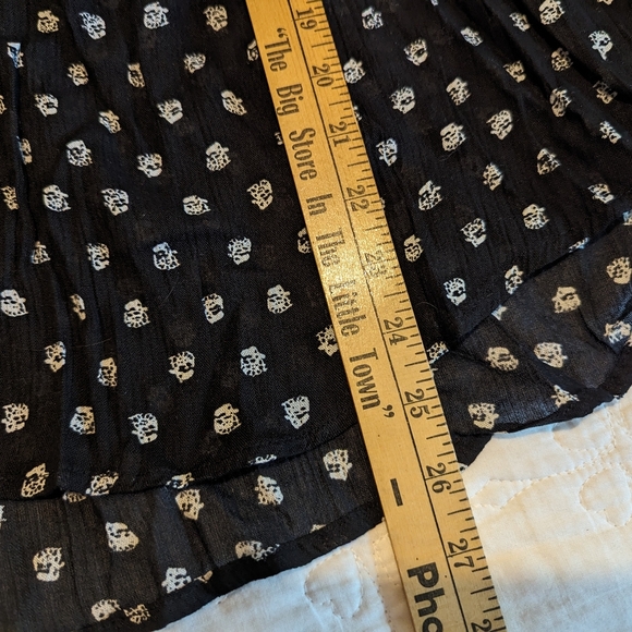 Massini rayon blouse black print size small - Picture 7 of 8